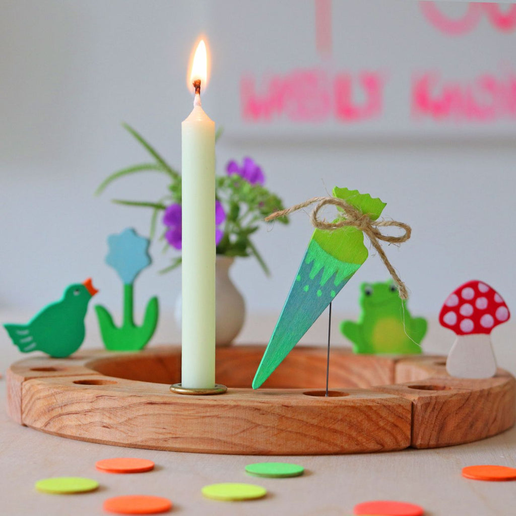 Grimm's Decoration School Cone Green - vendor-unknown - Honeybee Toys