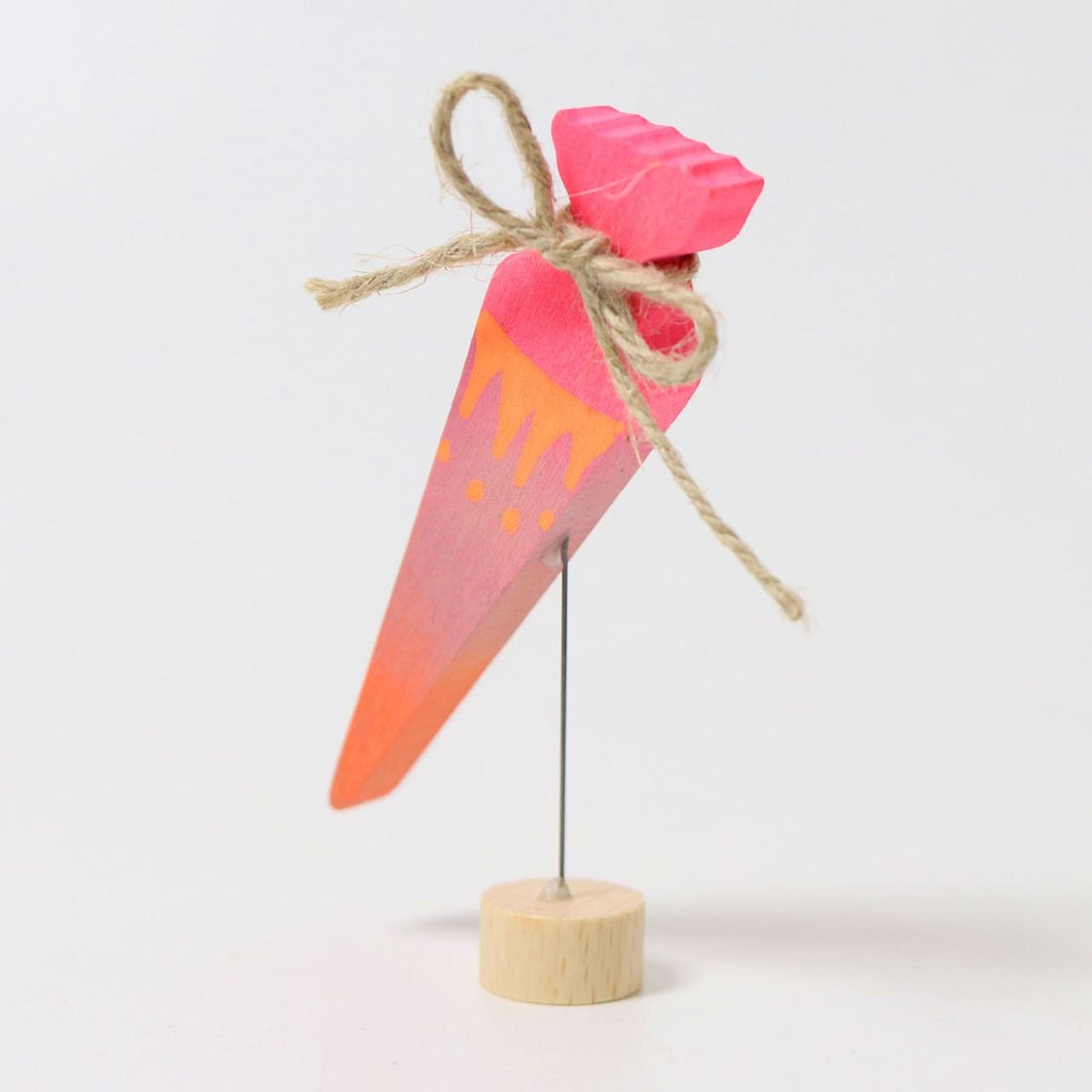 Grimm's Decoration School Cone Pink - vendor-unknown - Honeybee Toys
