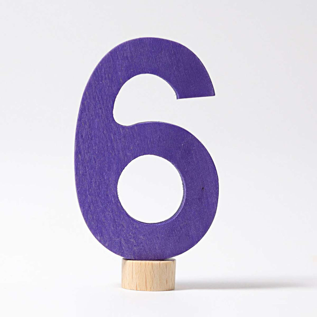 Grimm's Decorative Number 6 - vendor-unknown - Honeybee Toys