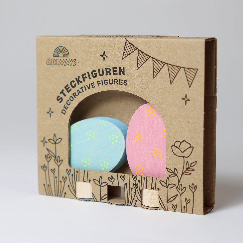 Grimms Easter Decoration Eggs (Floral) Set - vendor-unknown - Honeybee Toys