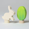 Grimms Easter Decoration Rabbit and Egg (Green) Set - vendor-unknown - Honeybee Toys