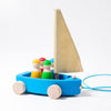 Grimm's Land Yacht Large with 4 Sailors - vendor-unknown - Honeybee Toys
