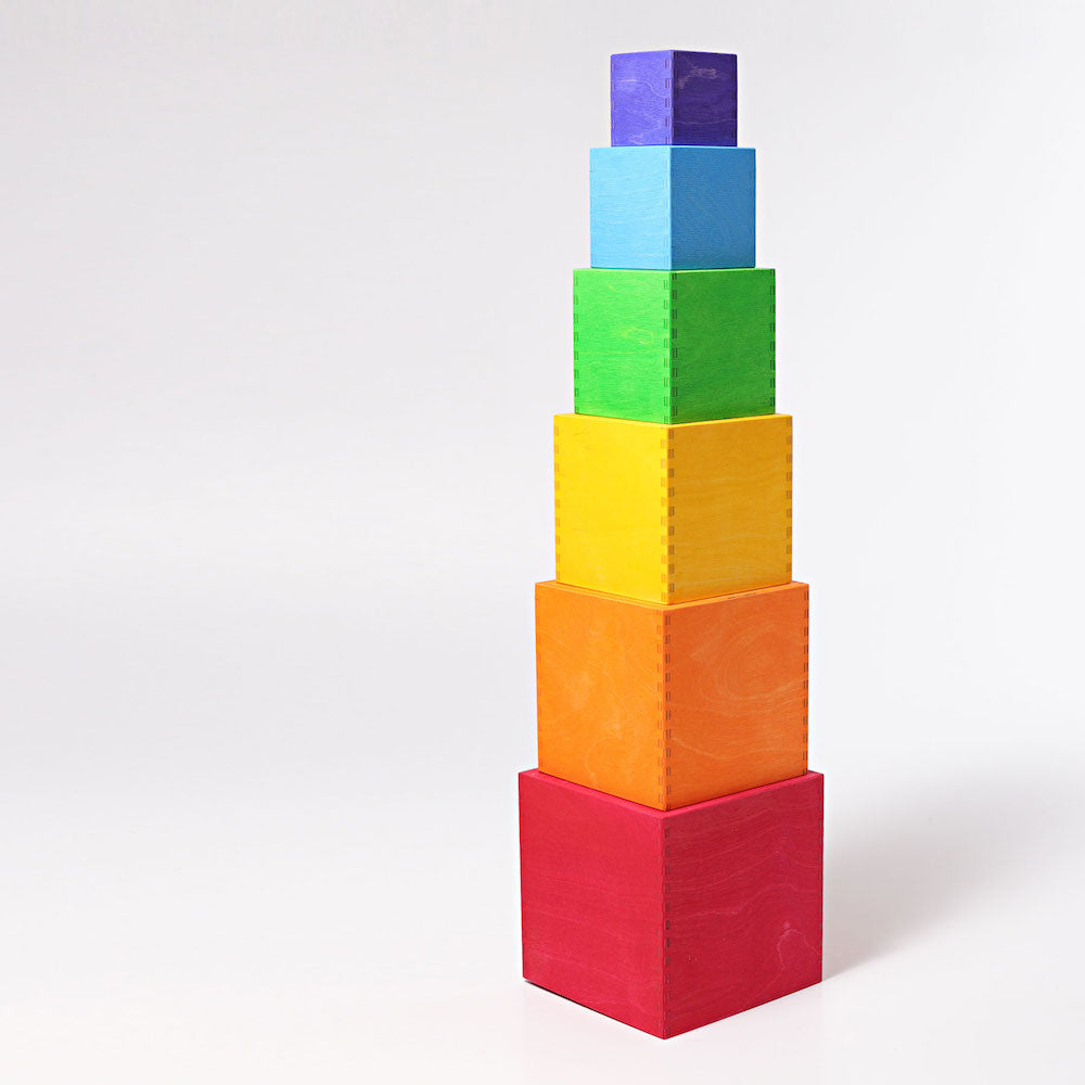 Grimm's Stacking Boxes Large Rainbow