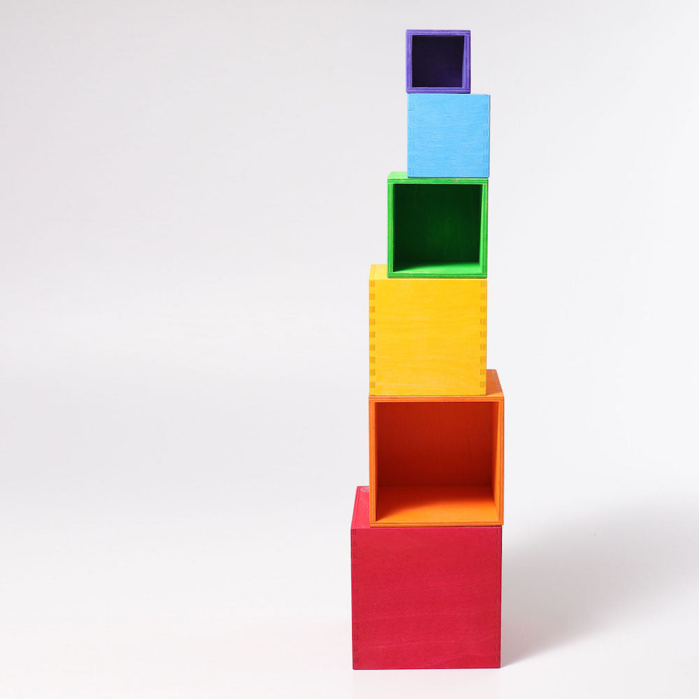 Grimm's Stacking Boxes Large Rainbow