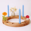 Grimm's Light Blue 10% Beeswax Candles pack of 12 - vendor-unknown - Honeybee Toys