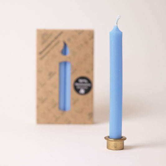 Grimm's Light Blue 10% Beeswax Candles pack of 12 - vendor-unknown - Honeybee Toys