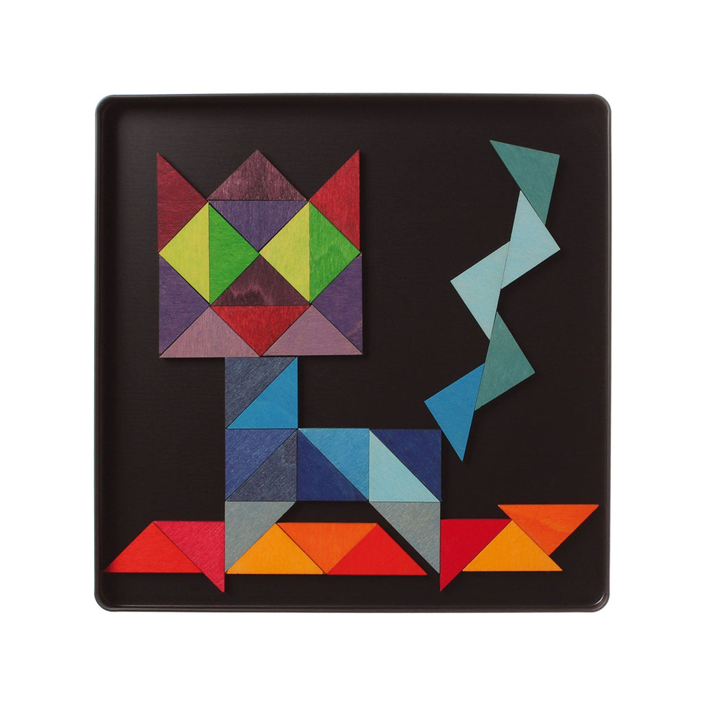 Grimm's Magnet Puzzle Mini Triangles - vendor-unknown - Honeybee Toys
