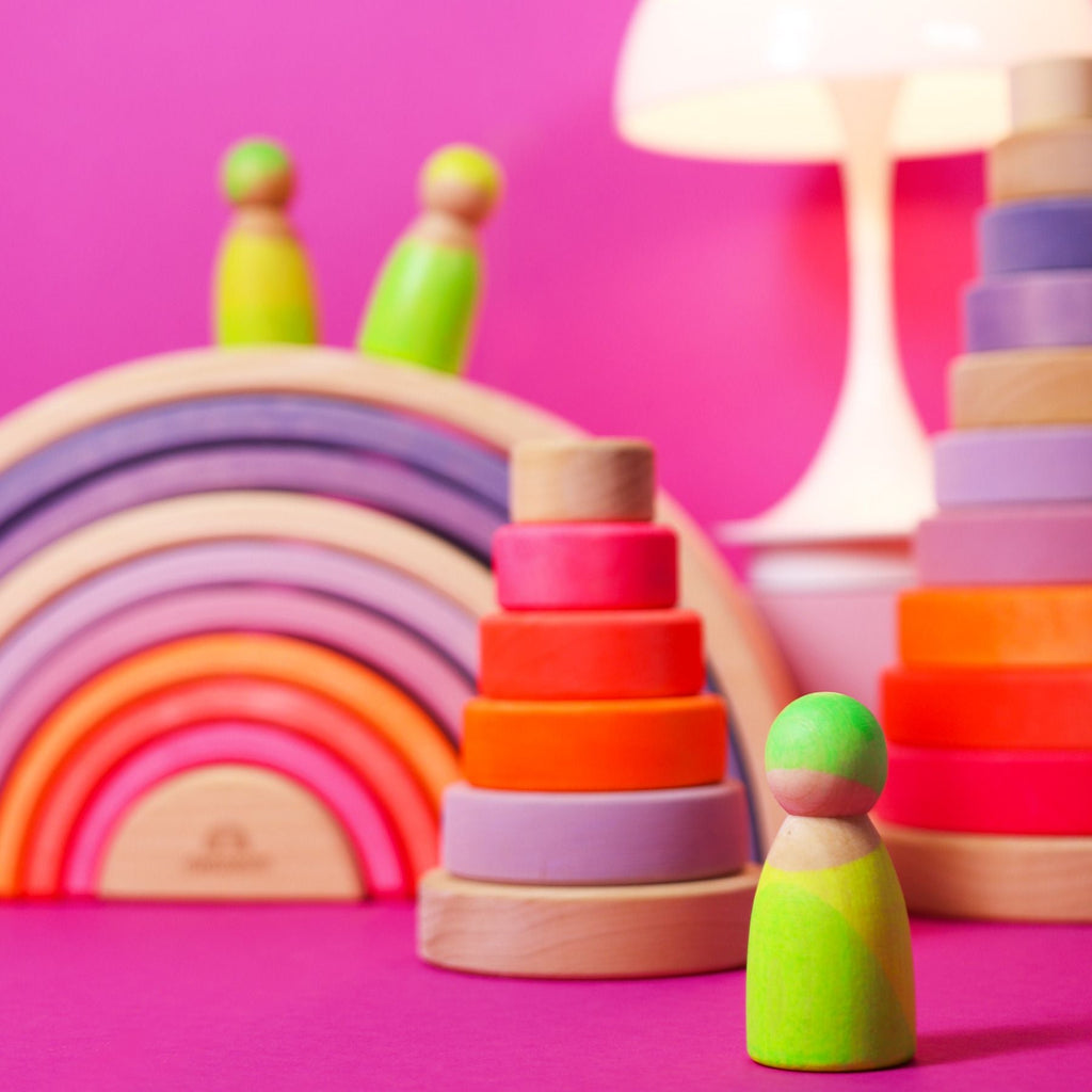 Grimm's Neon Friends Green (40% off Was $24.30 now $14.58) - vendor-unknown - Honeybee Toys