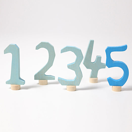 Grimm's Number Set Blue 1-5 - vendor-unknown - Honeybee Toys