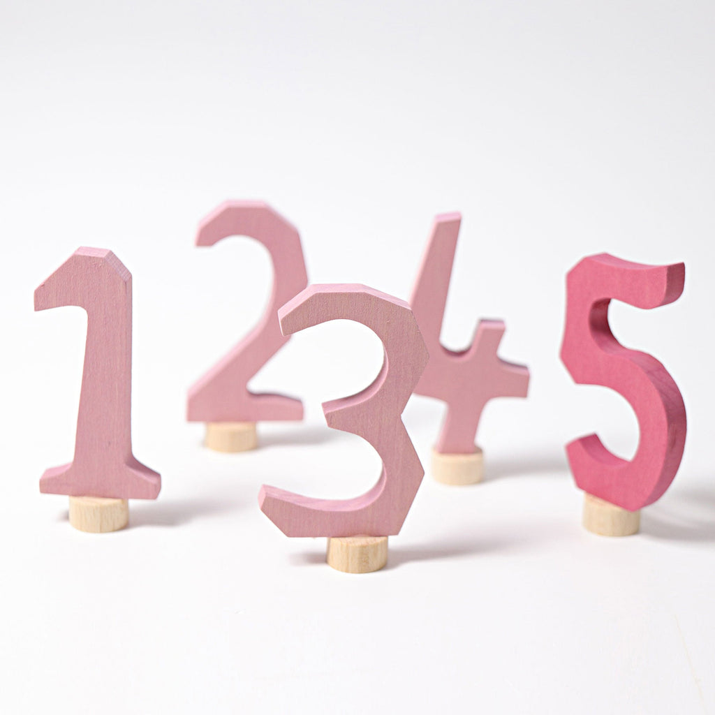 Grimm's Number Set Rose 1 - 5 - vendor-unknown - Honeybee Toys
