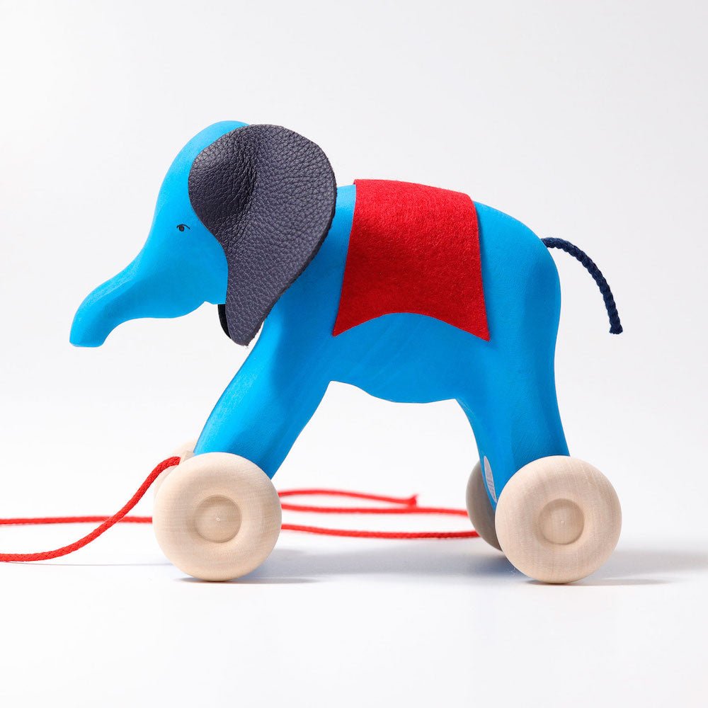 Grimm's Pullalong Elephant Otto - vendor-unknown - Honeybee Toys