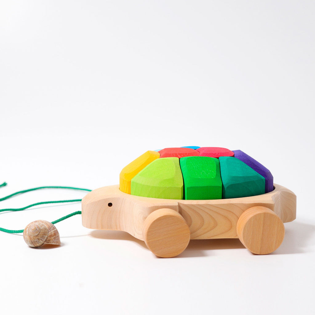 Grimm's Pullalong Turtle - vendor-unknown - Honeybee Toys