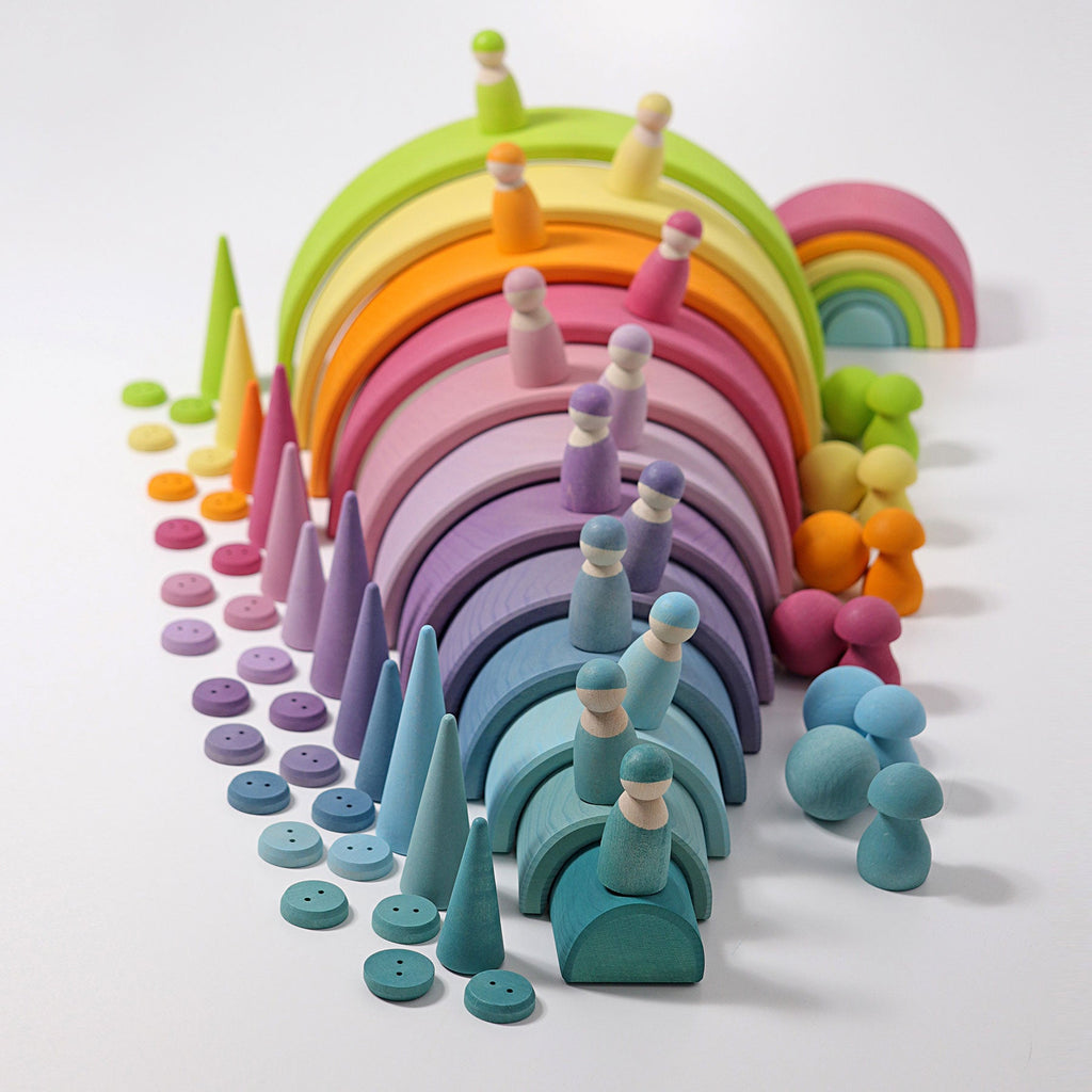 Grimm's Rainbow Large Pastel - vendor-unknown - Honeybee Toys