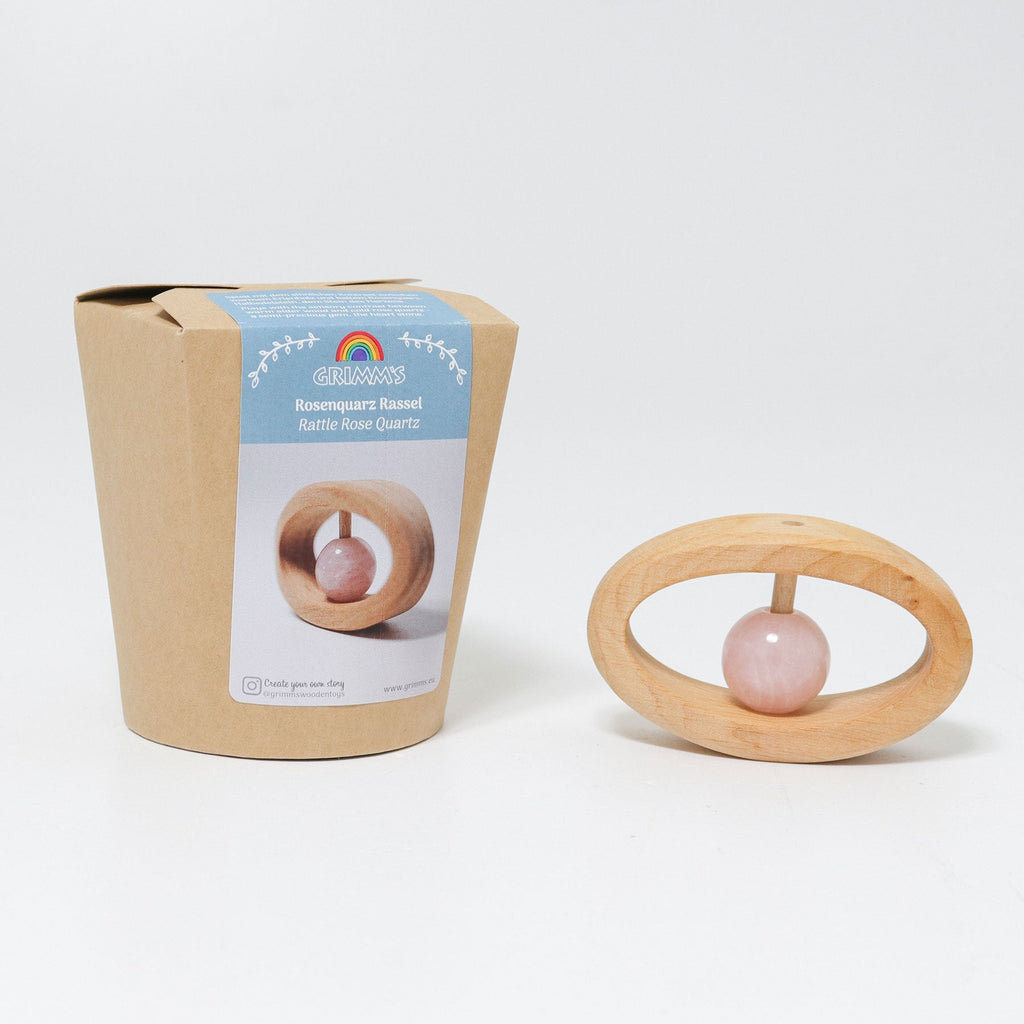 Grimm's Rattle Rose Quartz - vendor-unknown - Honeybee Toys