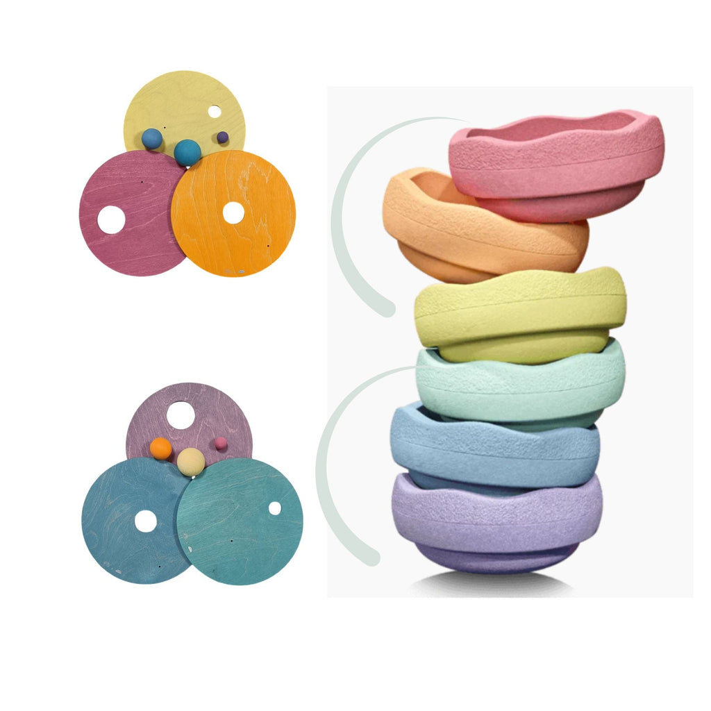 Grimm's Rolling Discs Cool Pastel - vendor-unknown - Honeybee Toys