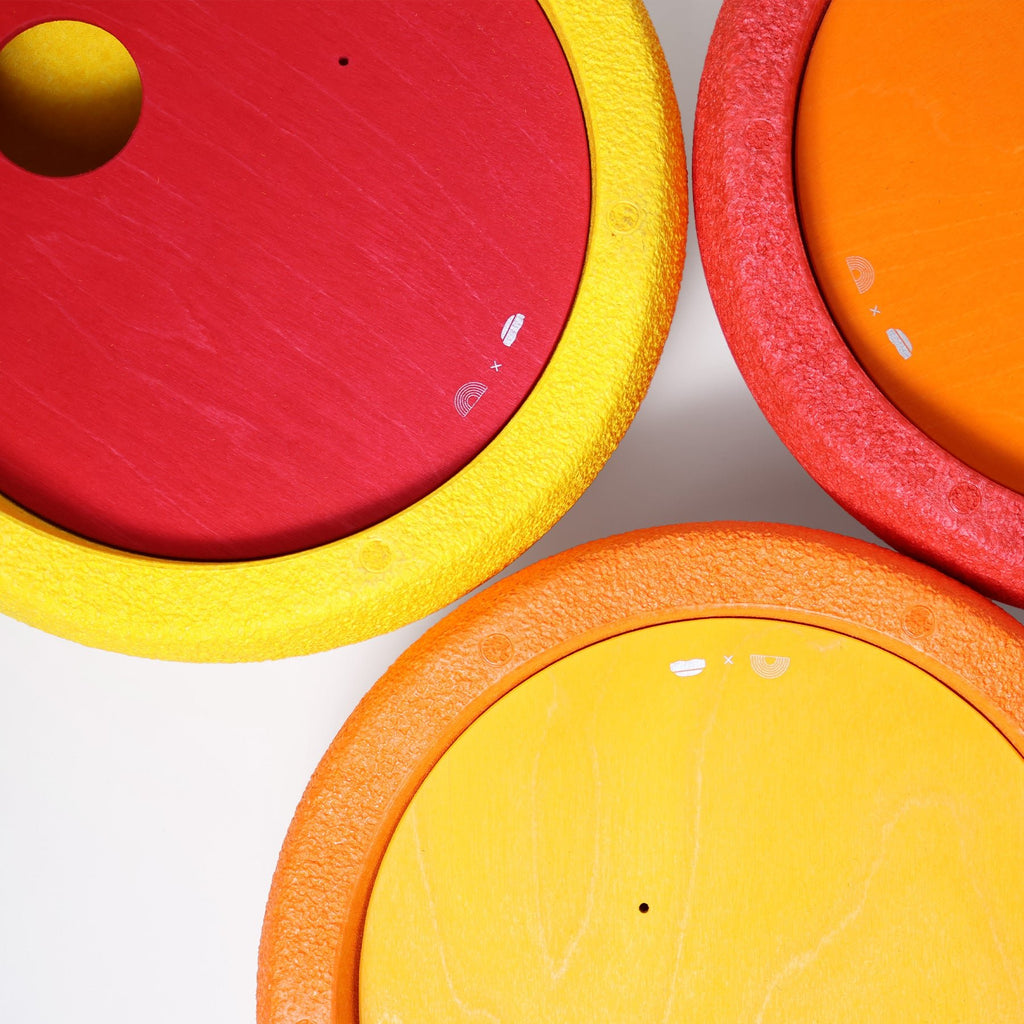 Grimm's Rolling Disks Warm Rainbow - vendor-unknown - Honeybee Toys