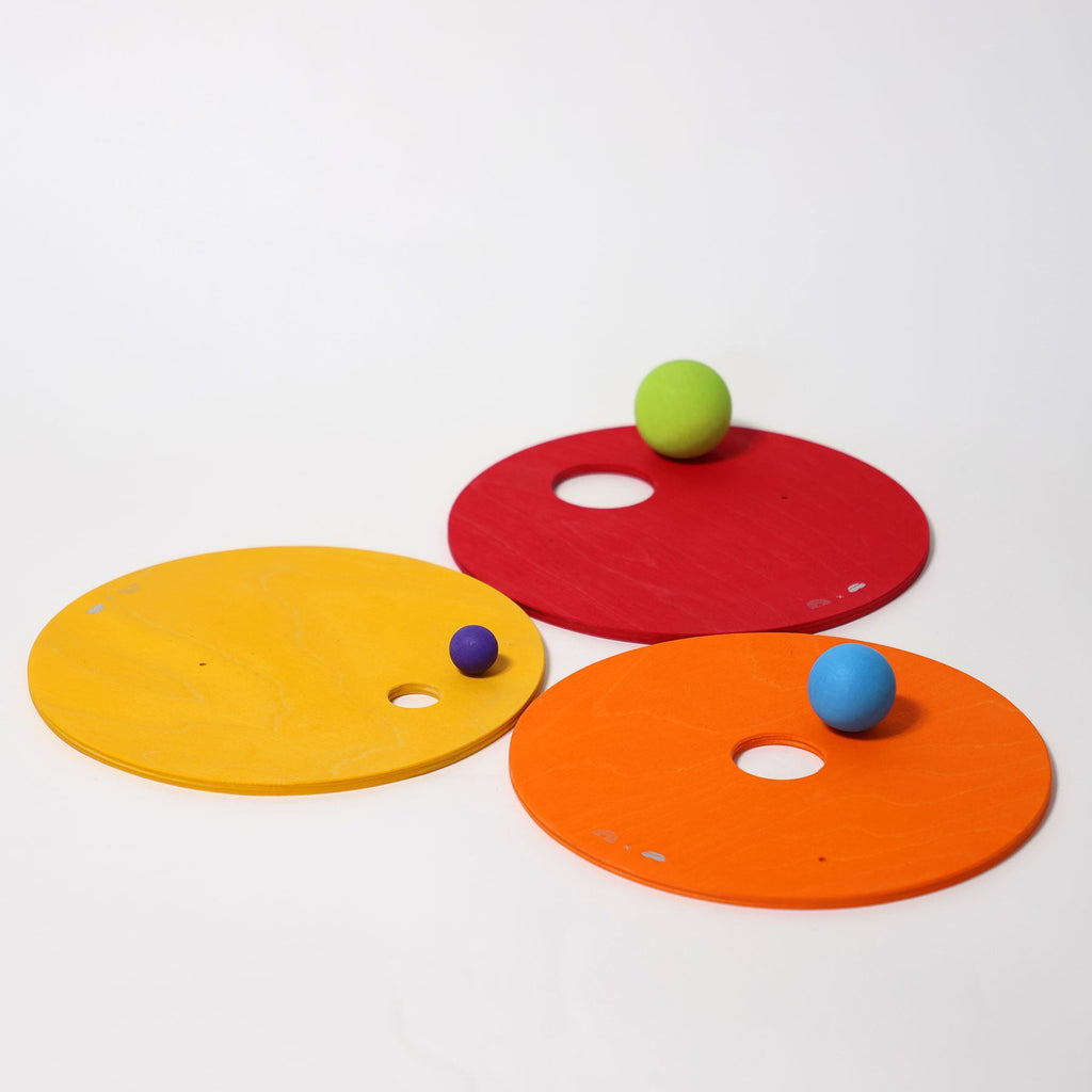 Grimm's Rolling Disks Warm Rainbow - vendor-unknown - Honeybee Toys