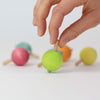 Grimms Set 6 Pastel Spinning Tops - vendor-unknown - Honeybee Toys