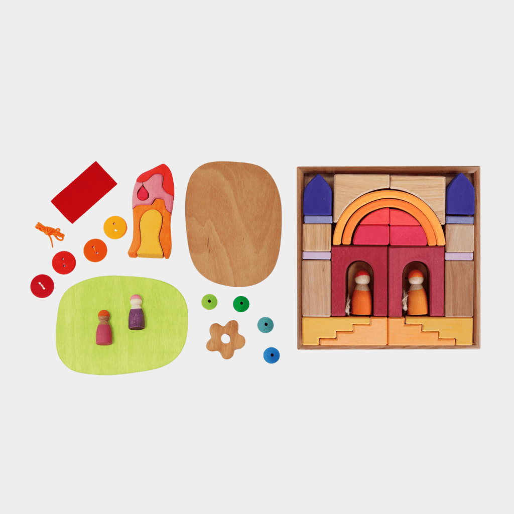 Grimm's Small World Play Down by the Meadow + Building World Desert Sand - vendor-unknown - Honeybee Toys