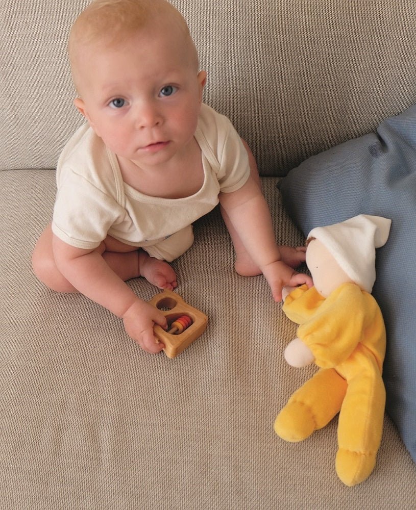 Grimm's Soft Doll Yellow - vendor-unknown - Honeybee Toys