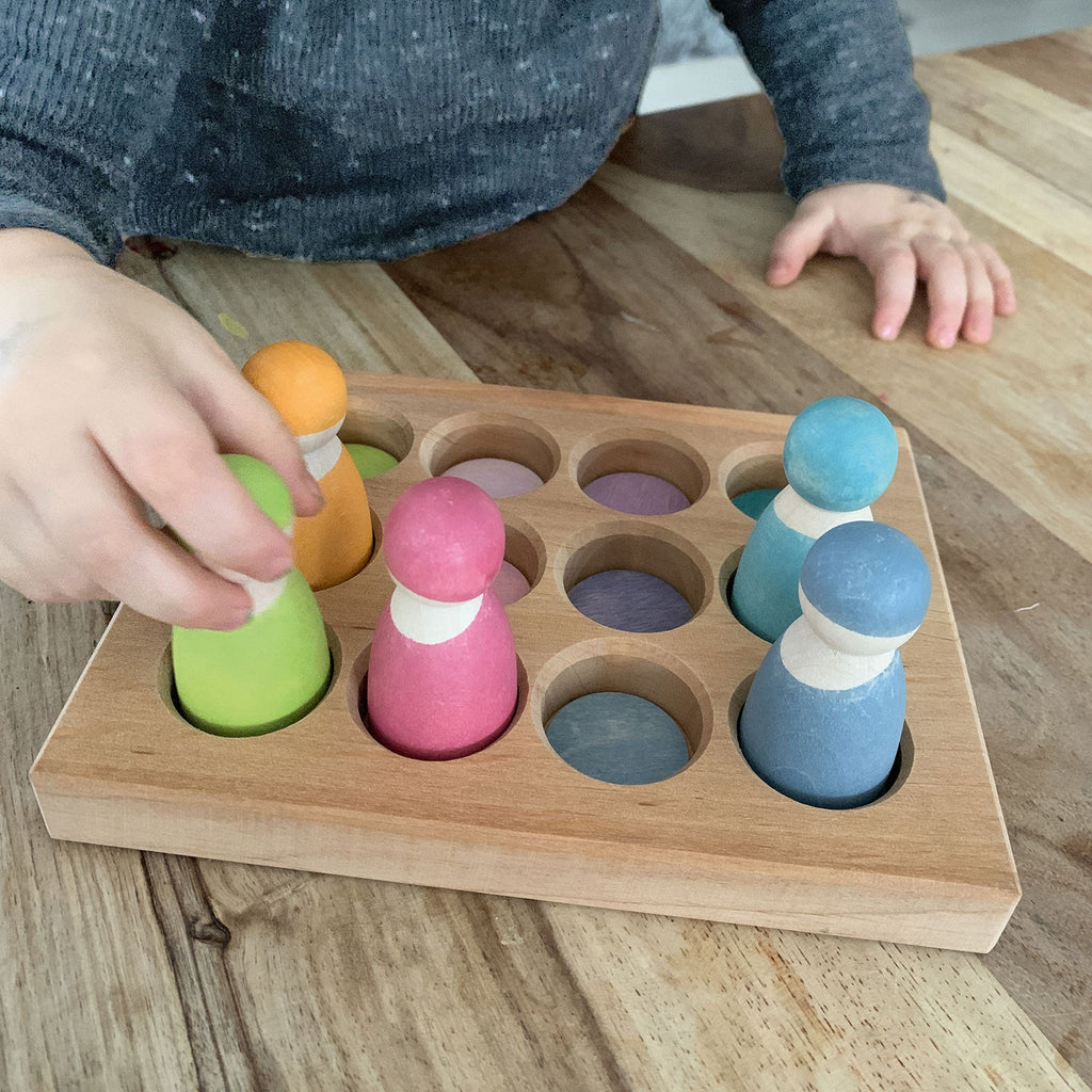 Grimm's Sorting Board Pastel - vendor-unknown - Honeybee Toys