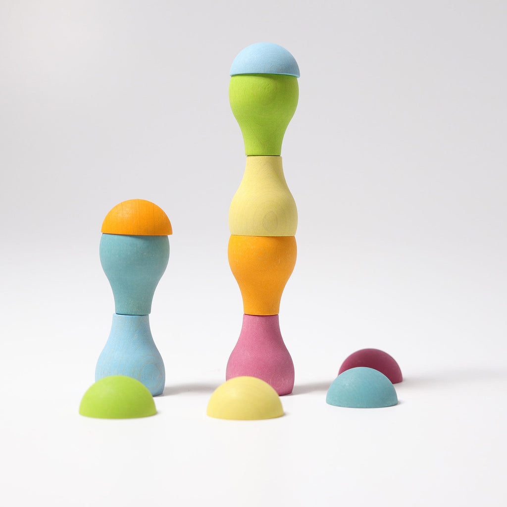Grimm's Sorting Mushrooms Pastel - vendor-unknown - Honeybee Toys