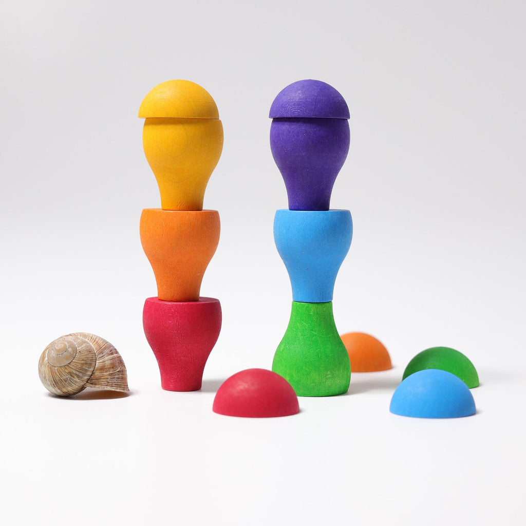 Grimm's Sorting Mushrooms Rainbow - vendor-unknown - Honeybee Toys