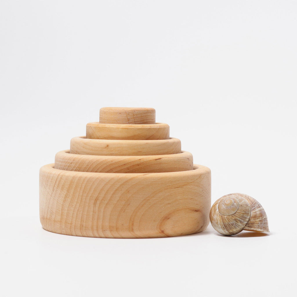 Grimm's Stacking Bowls Natural - vendor-unknown - Honeybee Toys