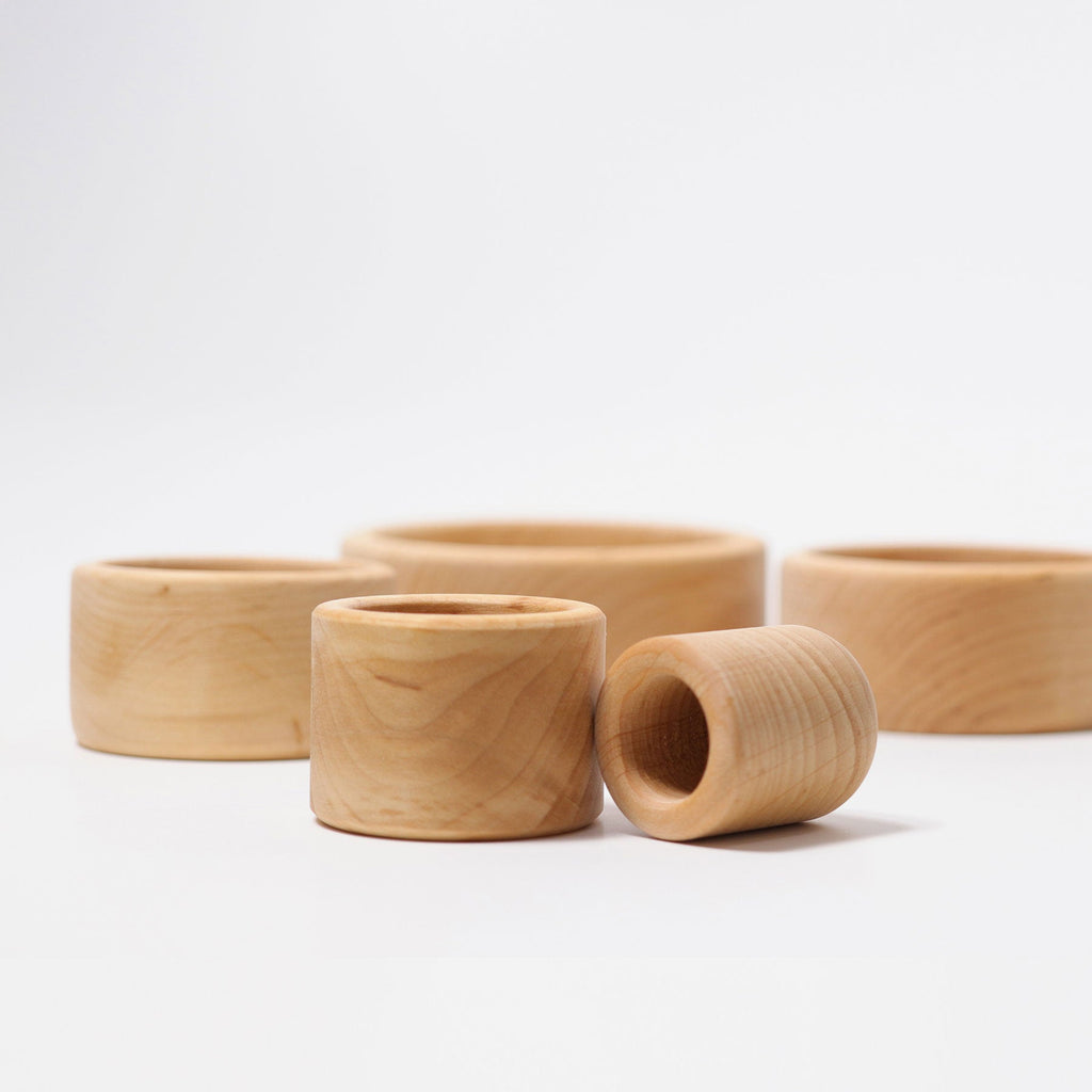 Grimm's Stacking Bowls Natural - vendor-unknown - Honeybee Toys