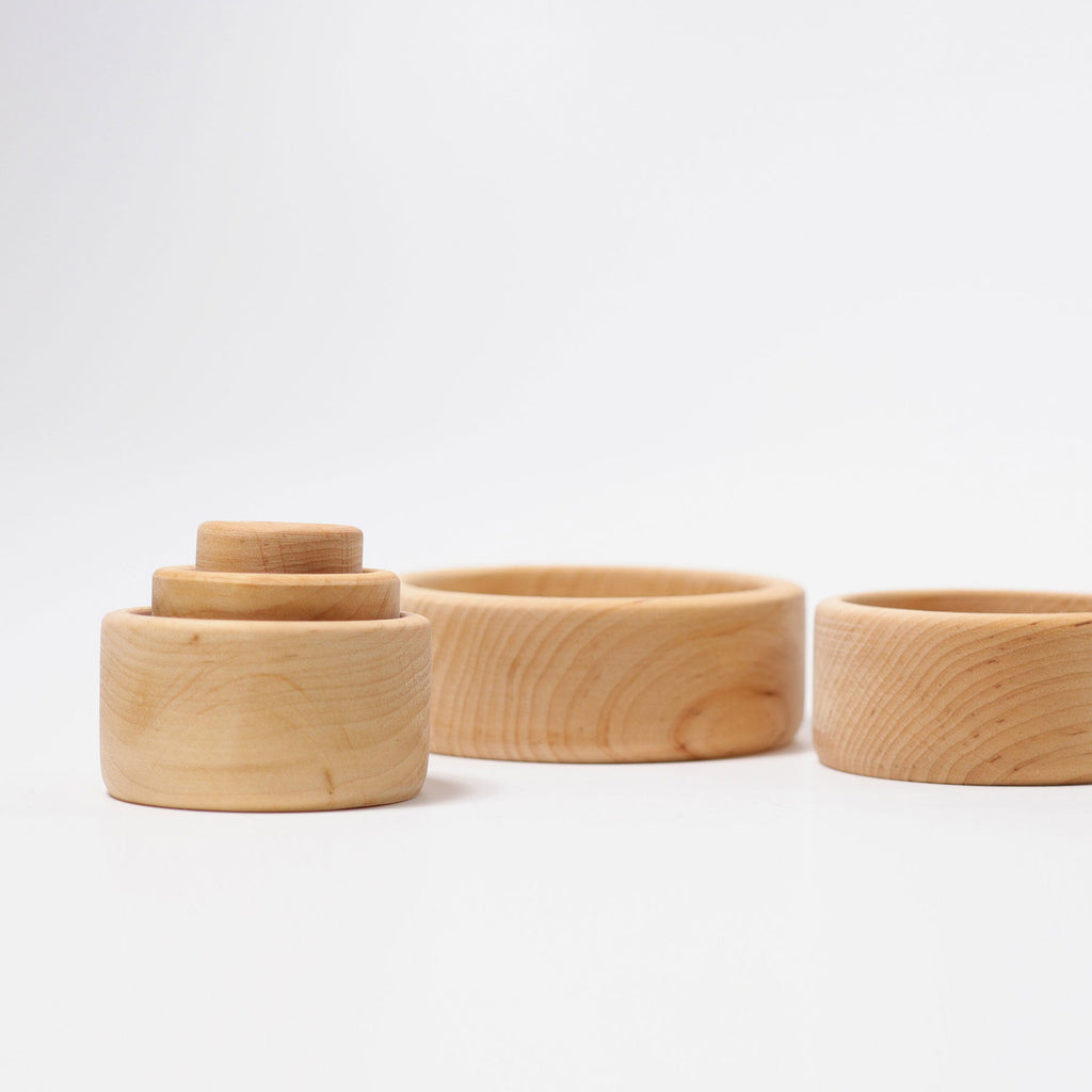 Grimm's Stacking Bowls Natural - vendor-unknown - Honeybee Toys