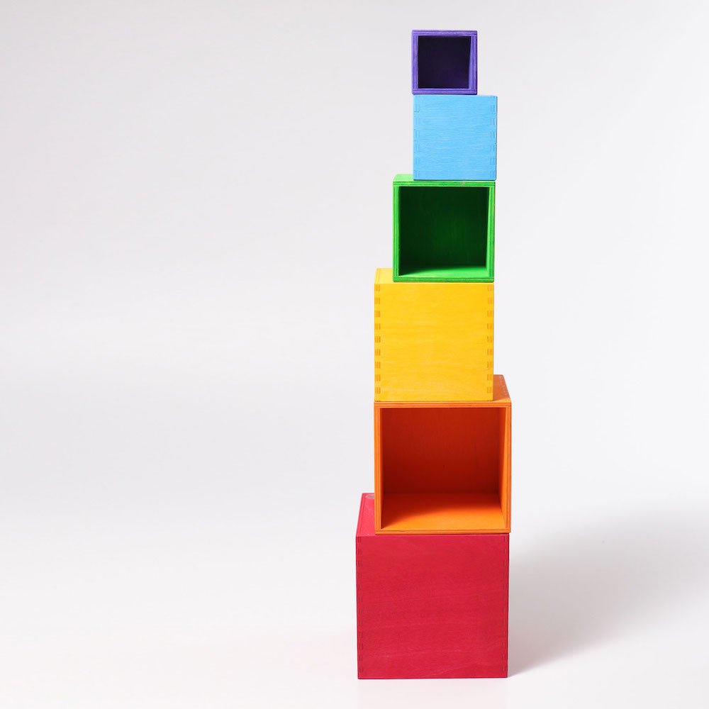 Grimm's Stacking Boxes Large Rainbow - vendor-unknown - Honeybee Toys