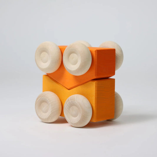 Grimm's Stacking Cars Orange - vendor-unknown - Honeybee Toys