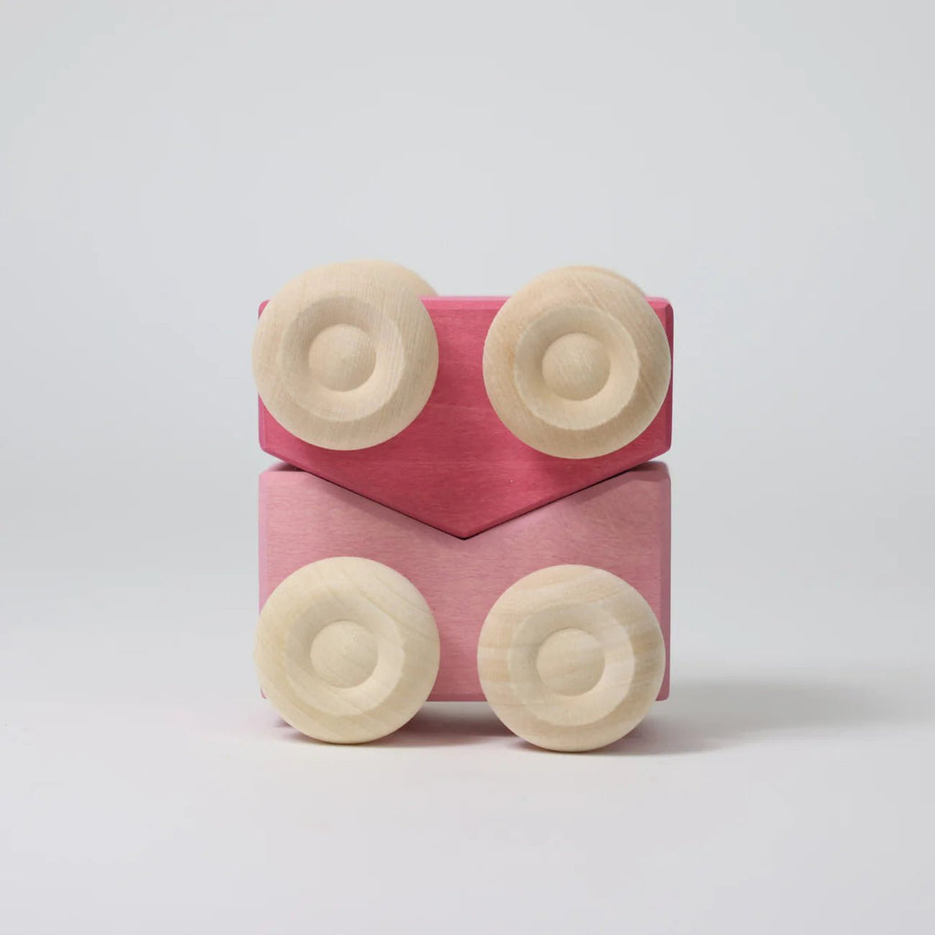 Grimm's Stacking Cars Pink - vendor-unknown - Honeybee Toys