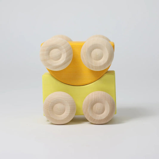 Grimm's Stacking Cars Yellow - Honeybee Toys - Honeybee Toys