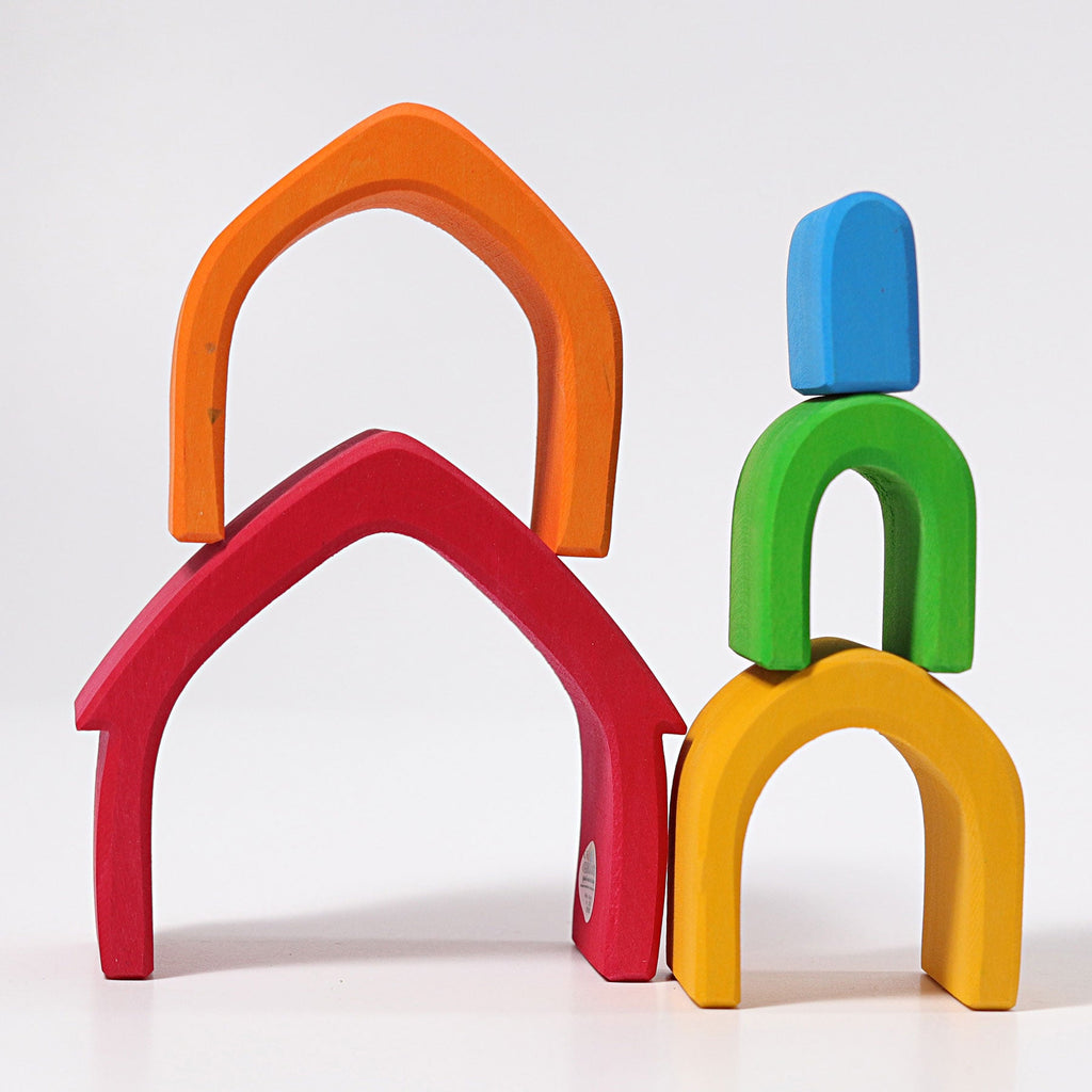 Grimm's Stacking House Coloured - vendor-unknown - Honeybee Toys