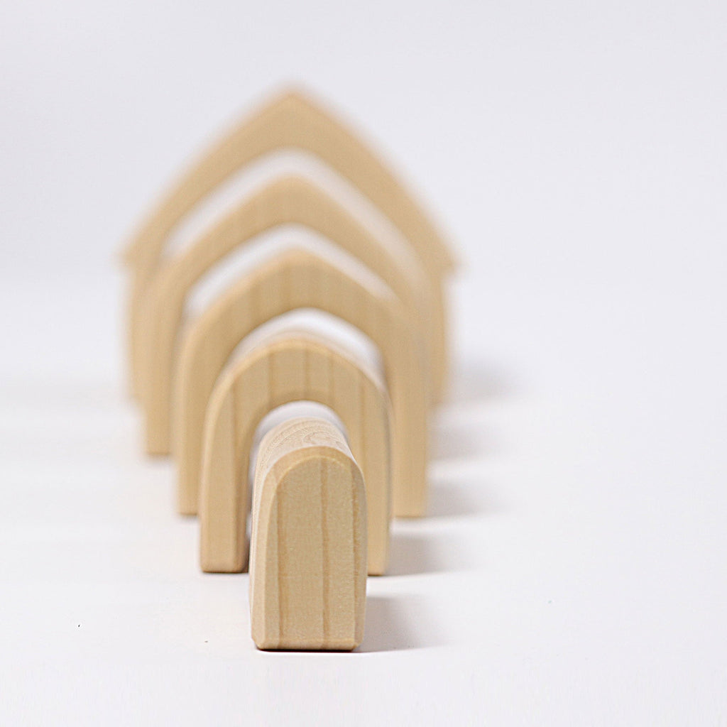 Grimm's Stacking House Natural - vendor-unknown - Honeybee Toys
