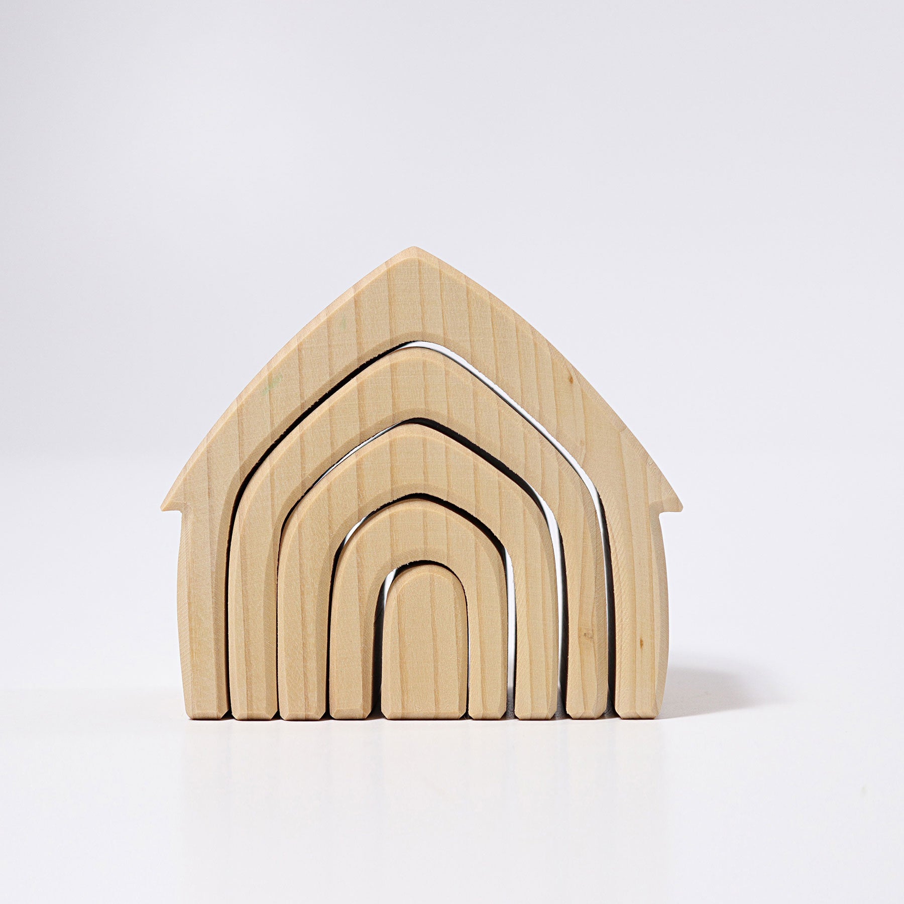 Grimm's Stacking House Natural - vendor-unknown - Honeybee Toys