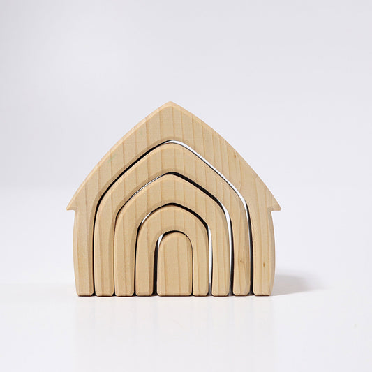Grimm's Stacking House Natural - vendor-unknown - Honeybee Toys