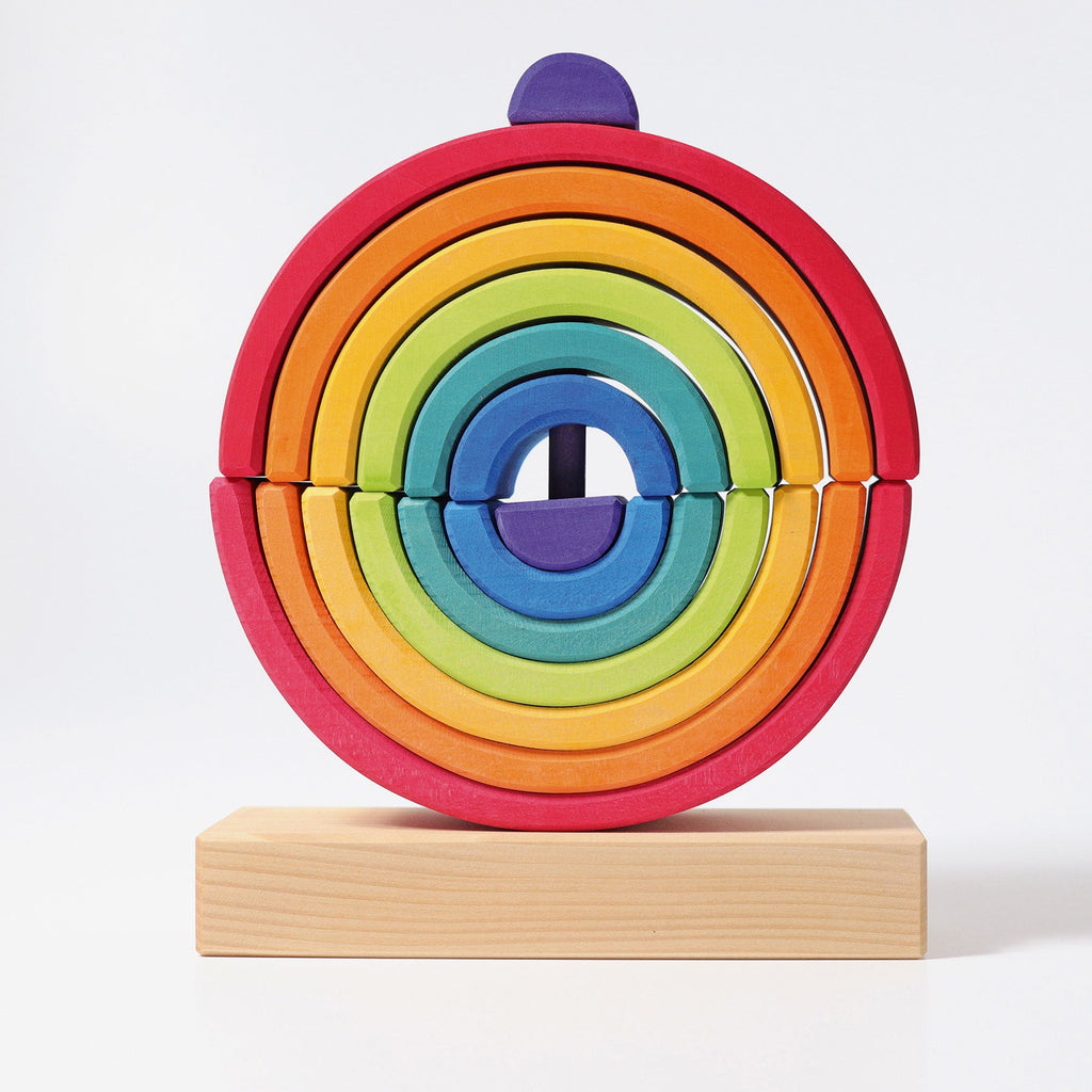 Grimm's Stacking Tower Double Rainbow - vendor-unknown - Honeybee Toys