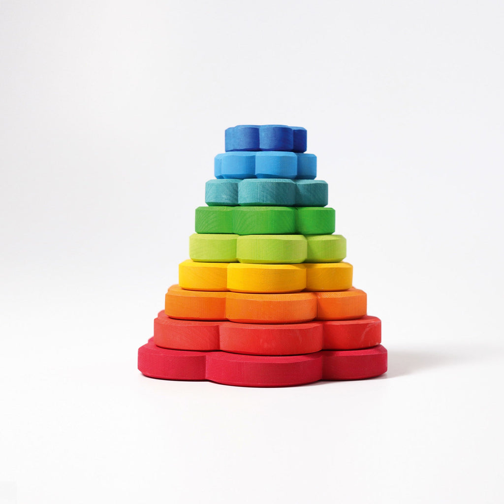Grimm's Stacking Tower, Flowers - vendor-unknown - Honeybee Toys