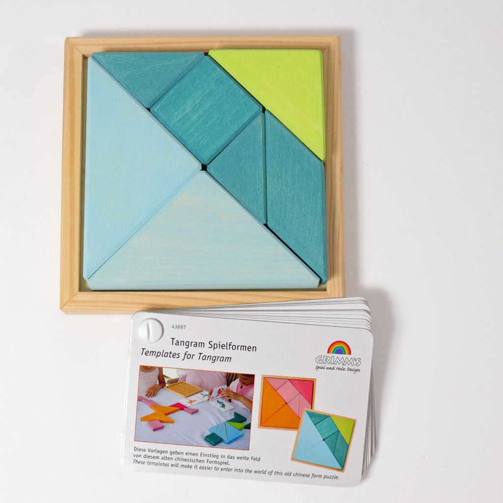 Grimm's Tangram Blue/Green - vendor-unknown - Honeybee Toys