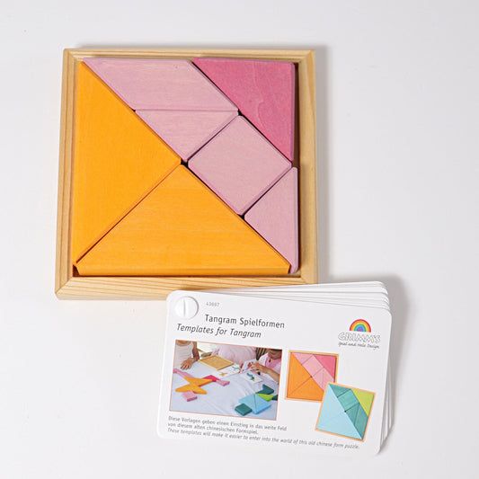 Grimm's Tangram Pink/Orange - vendor-unknown - Honeybee Toys