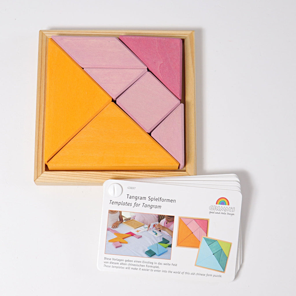Grimm's Tangram Pink/Orange - vendor-unknown - Honeybee Toys