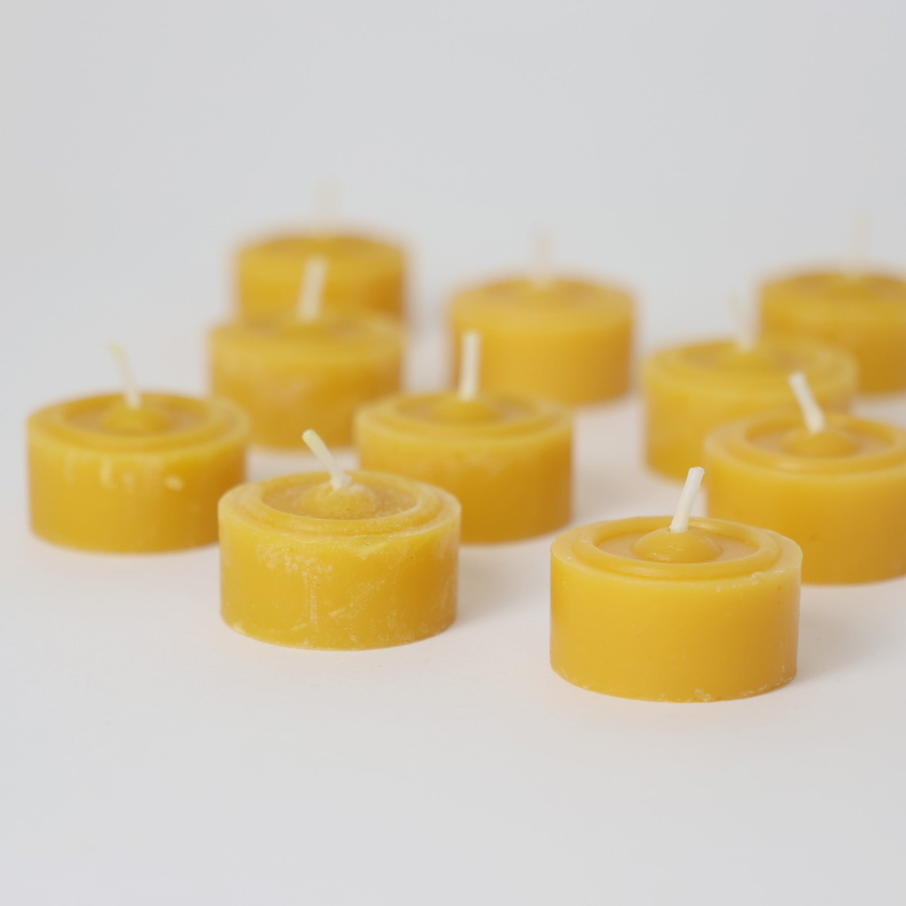 Grimm's Tea Light Candles 100% Beeswax set of 10 - vendor-unknown - Honeybee Toys