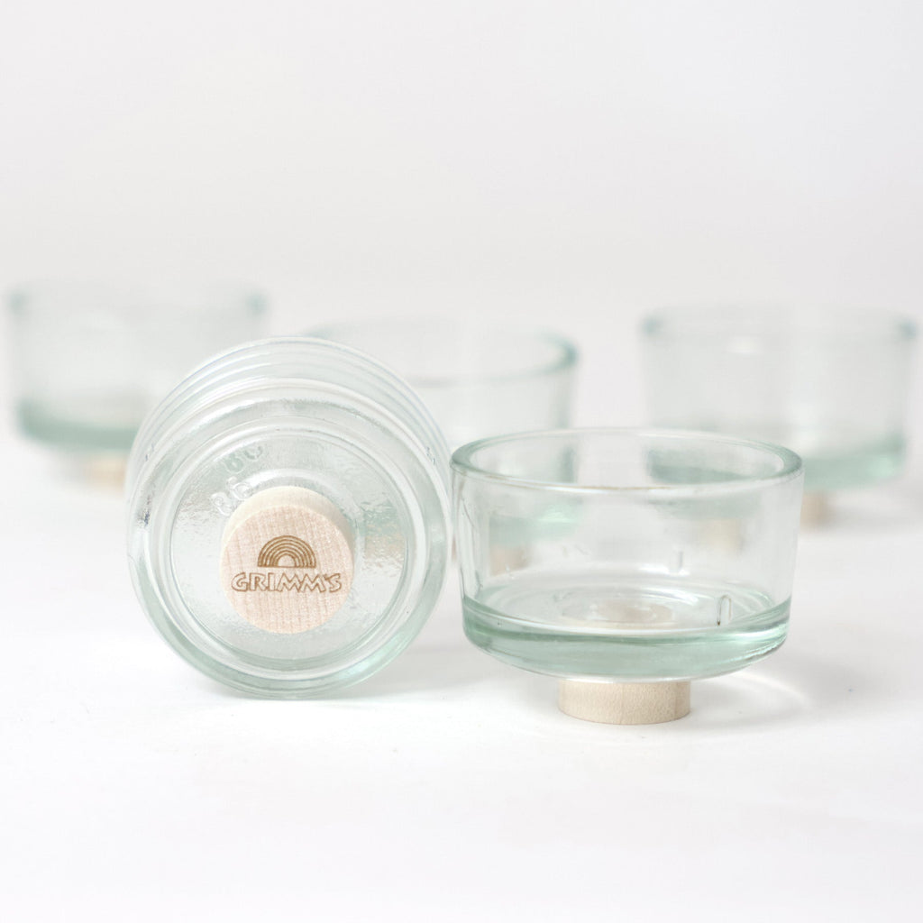 Grimm's Tea Light Holders Glass 5 Pieces - vendor-unknown - Honeybee Toys