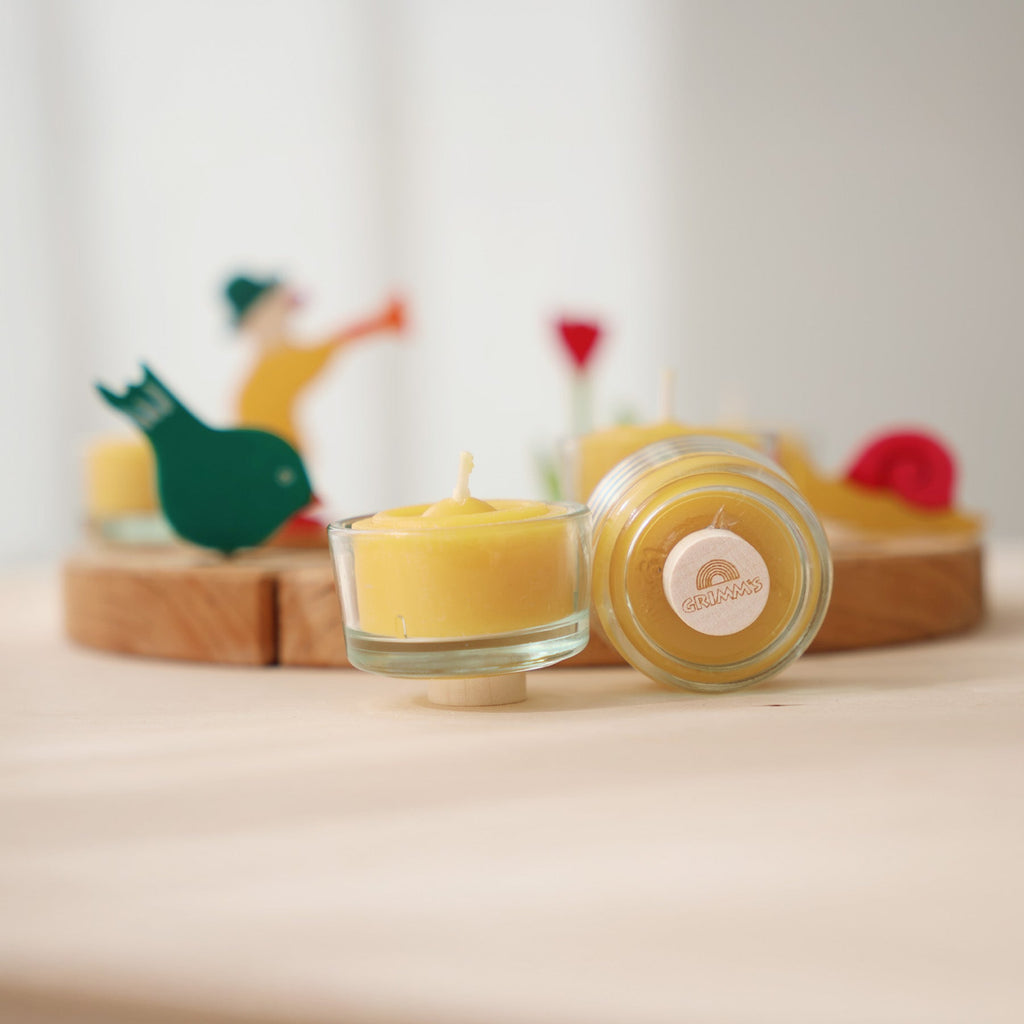 Grimm's Tea Light Holders Glass 5 Pieces - vendor-unknown - Honeybee Toys