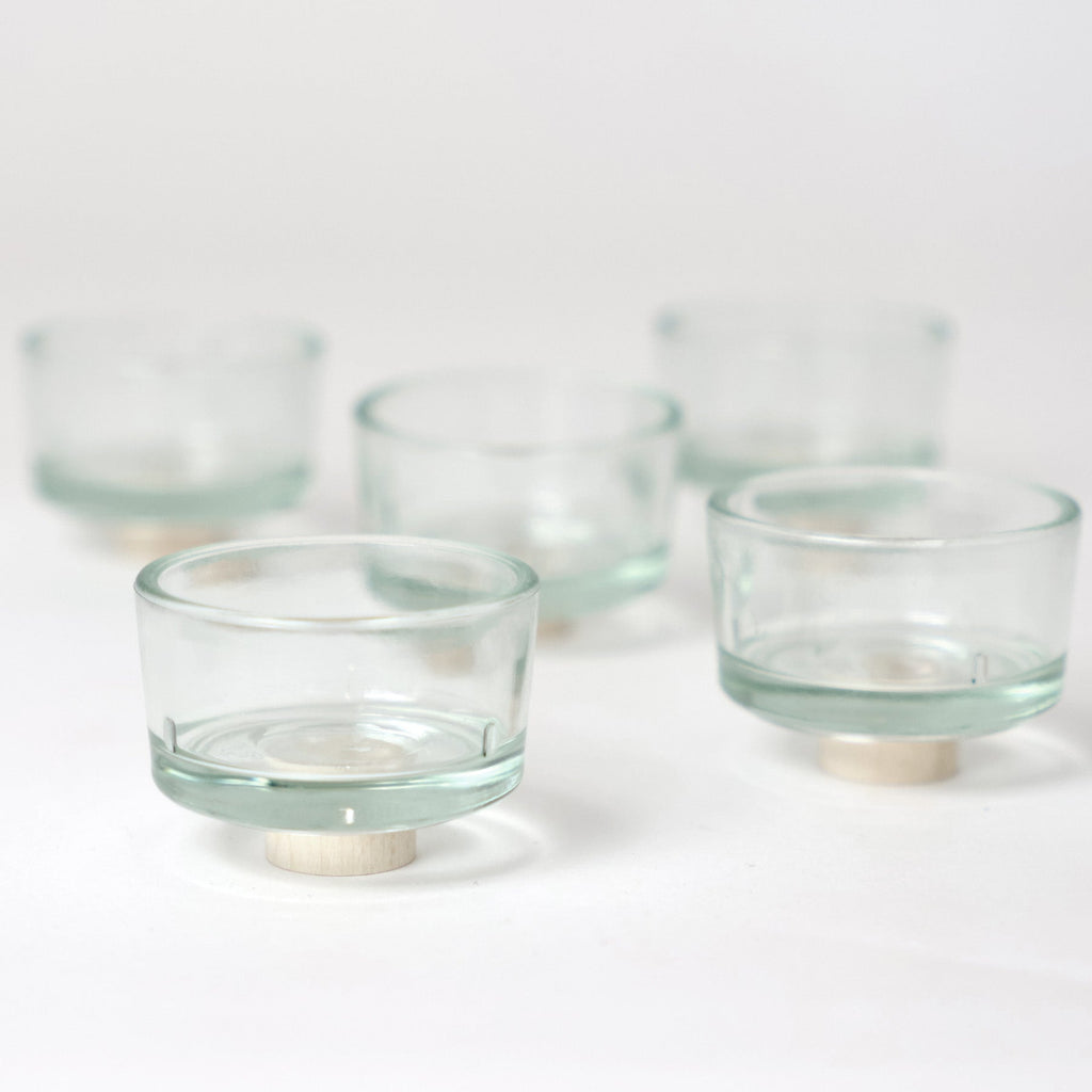 Grimm's Tea Light Holders Glass 5 Pieces - vendor-unknown - Honeybee Toys