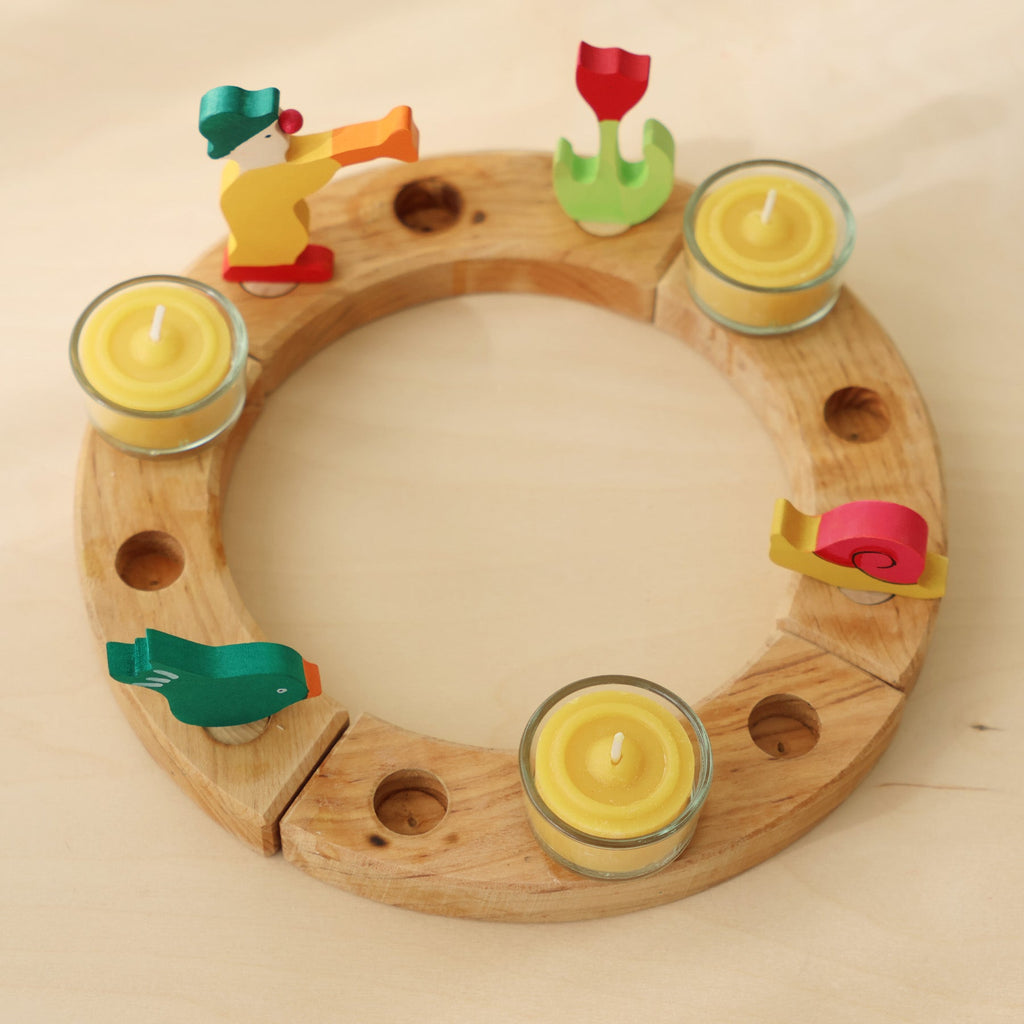 Grimm's Tea Light Holders Glass 5 Pieces - vendor-unknown - Honeybee Toys