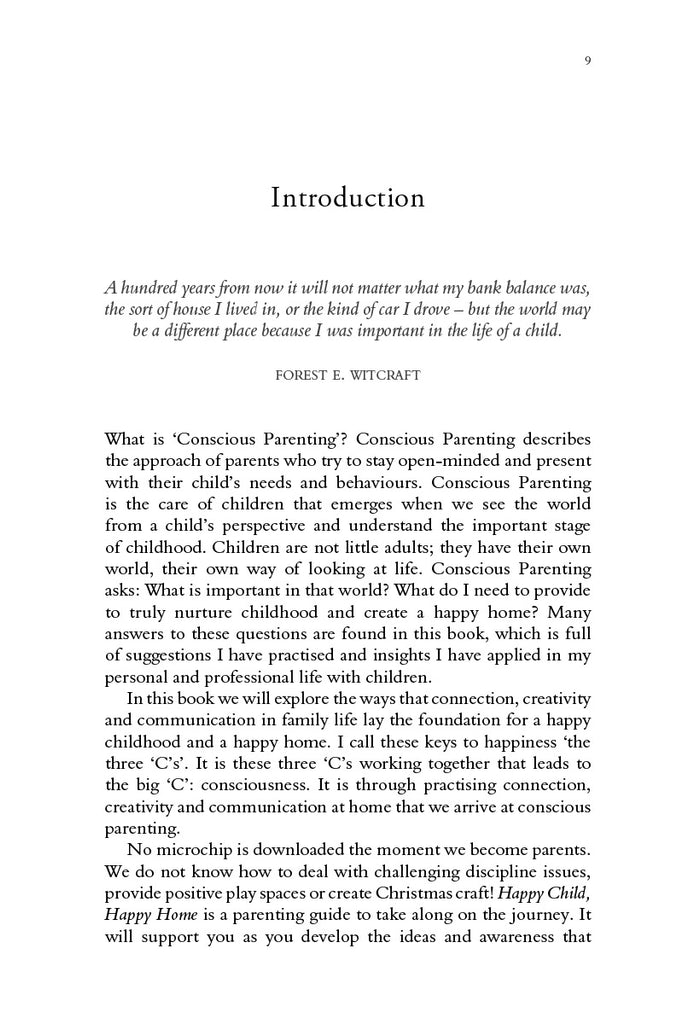 Happy Child, Happy Home: Conscious Parenting and Creative Discipline