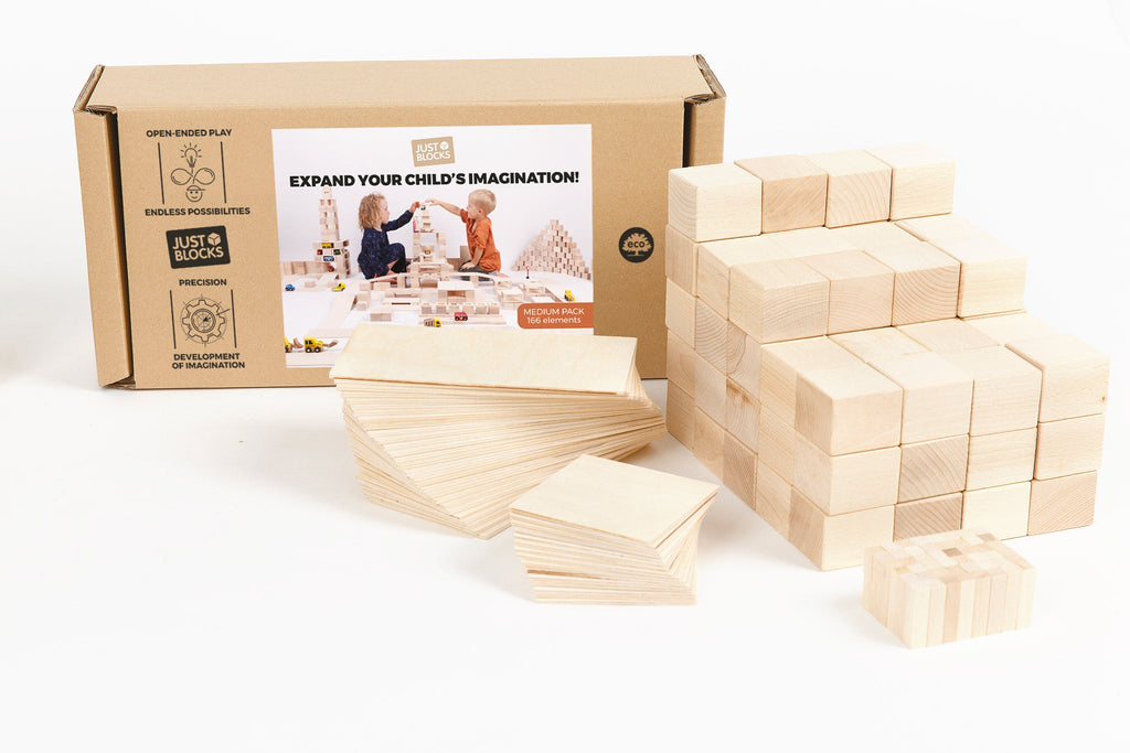 Just Blocks Medium Pack (166) 40% Off (Was $152.00 Now $91.20) - vendor-unknown - Honeybee Toys